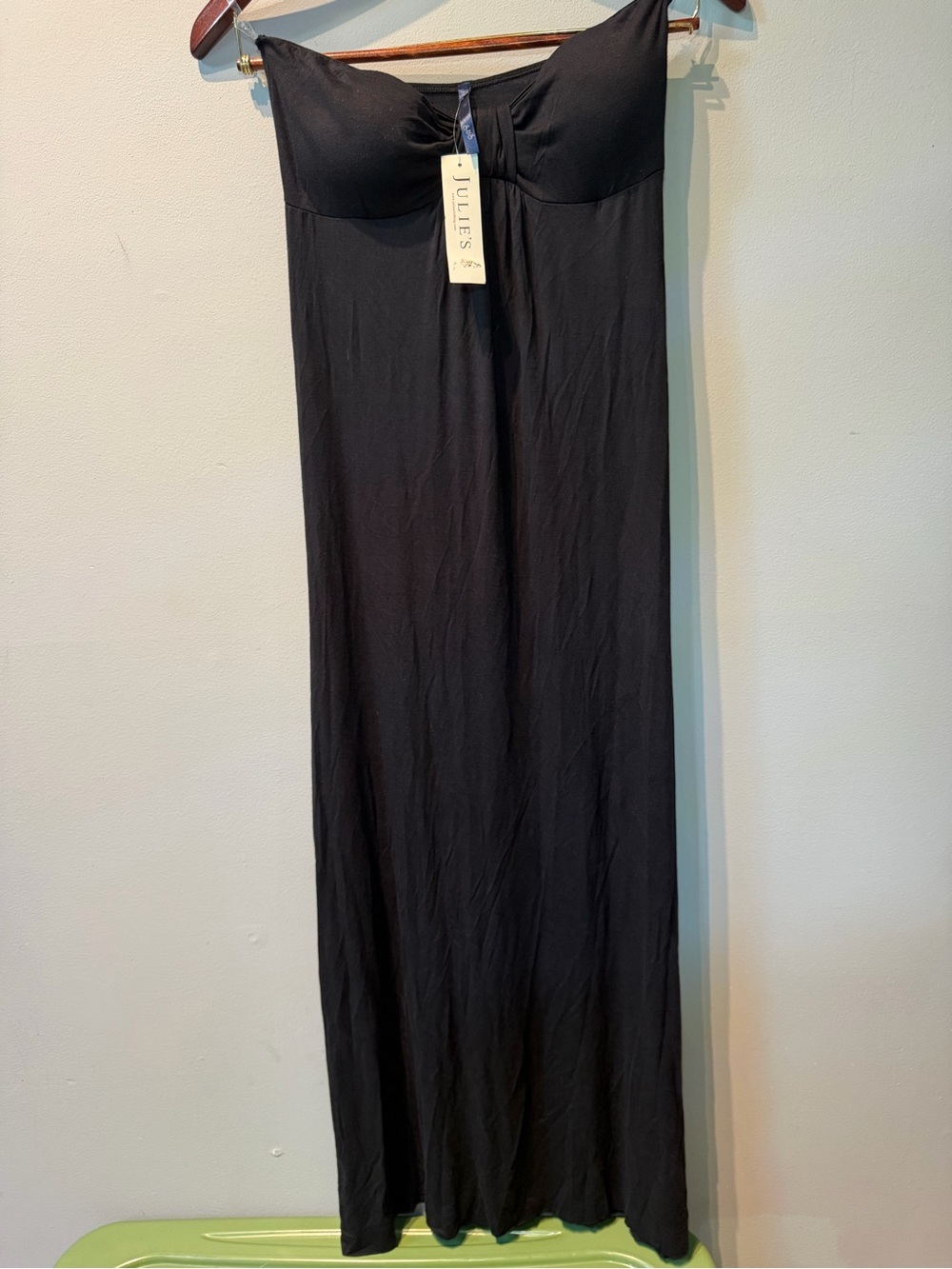Joules Black Strapless Maxi Dress Skirt